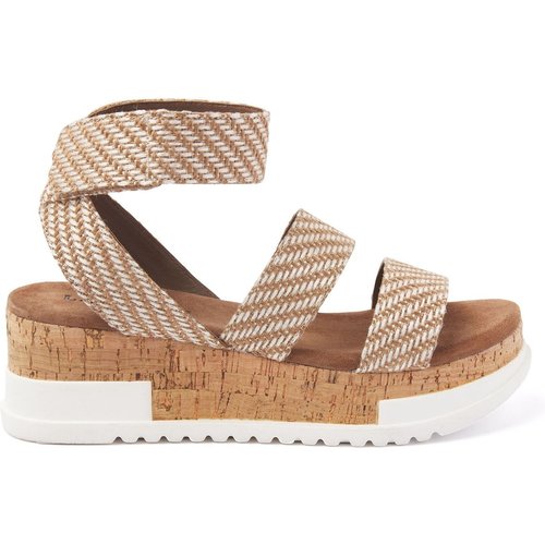 Lazamani sandalen jute/cork wedge 75.812 beige Lazamani sandalen jute/cork wedge 75.812 beige