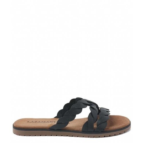 Lazamani woven mules 75.384 black Lazamani woven mules 75.384 black