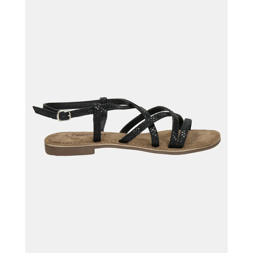 Lazamani sandalen multi straps 75.529 snake black Lazamani sandalen multi straps 75.529 snake black