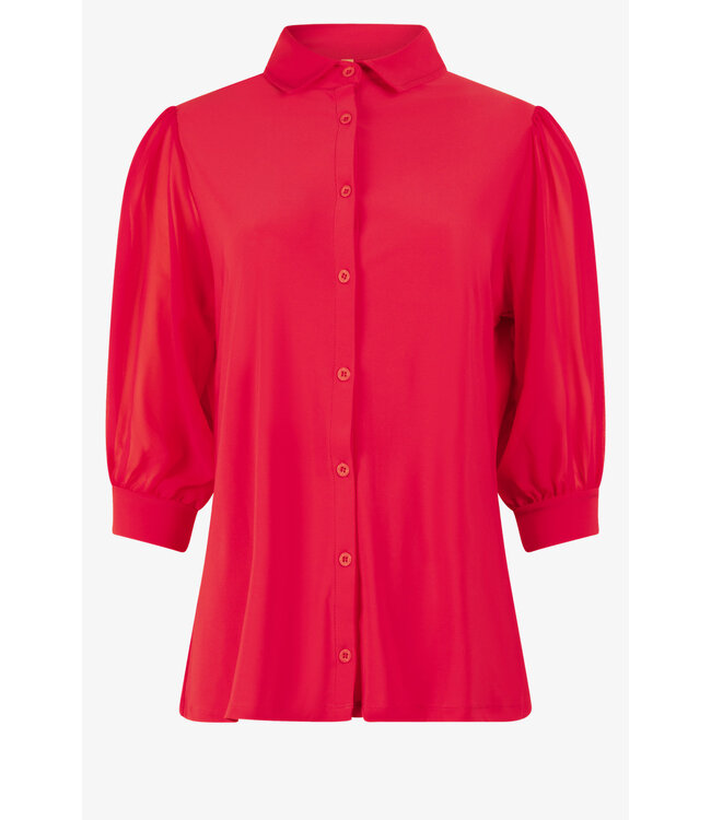 Zoso Zoso splendour blouse with chiffon 232Cindy red
