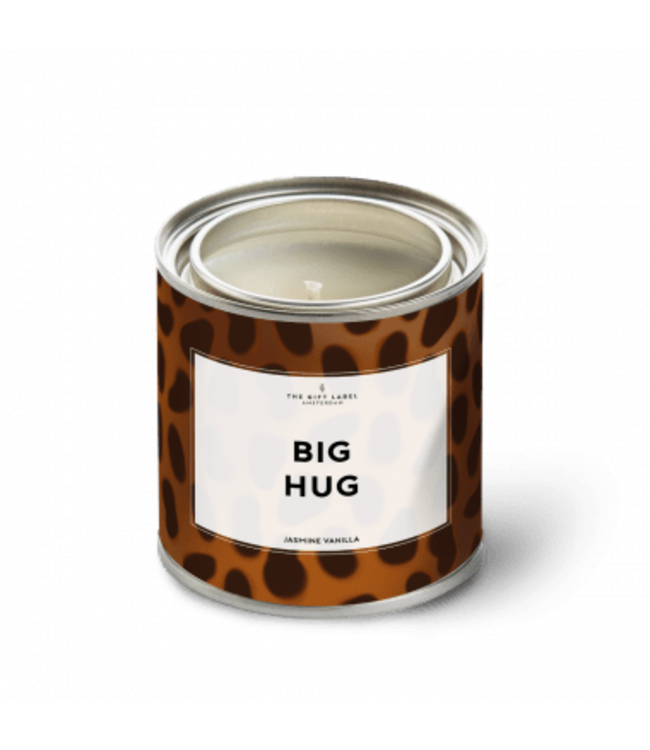 The Gift Label The Gift Label grote geurkaars in blik - Big Hug - Jasmine vanilla