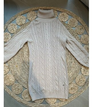 Vintage Gail Smashed Lemon knit dress beige L