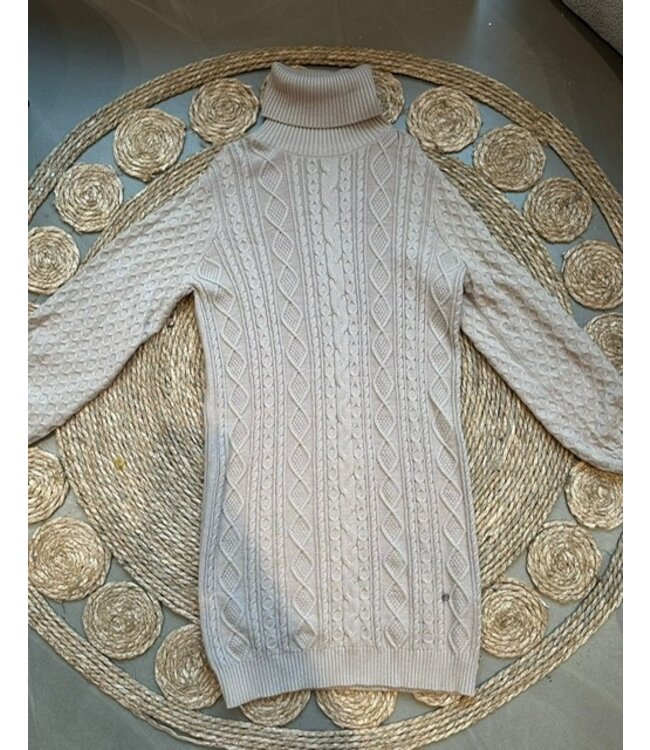 Vintage Gail Smashed Lemon knit dress beige L