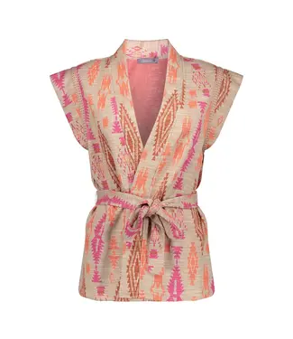 Geisha Gilet 45102-20 sand/fuchsia/coral