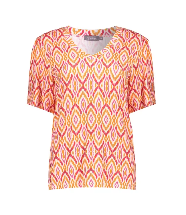 Geisha T-shirt 42051-60 orange/fuchsia