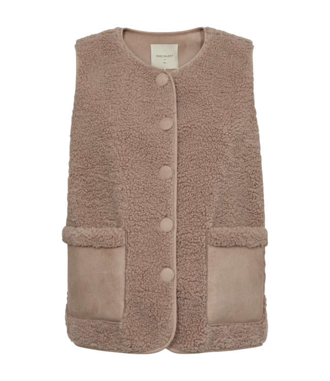 Freequent Waistcoat FQLAMBY 203595 simply taupe