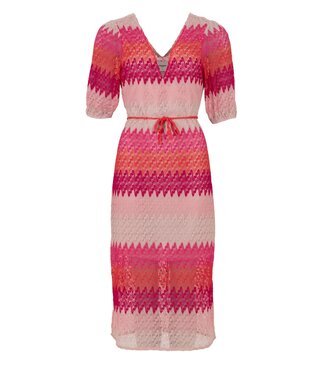 Freebird Dress Gala crochet multi pink