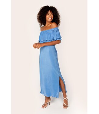 Freebird Dress Bonne plisse soft blue