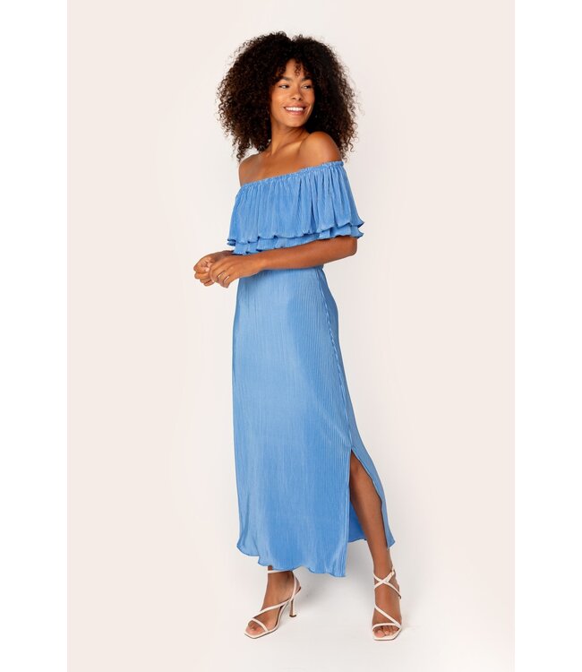 Freebird Dress Bonne plisse soft blue