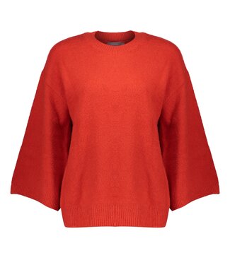 Geisha Pullover 3/4 sleeves red