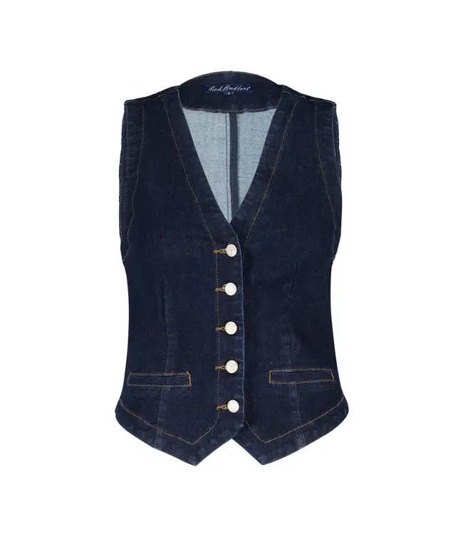 Red Button Waistcoat SRB4327 darkblue