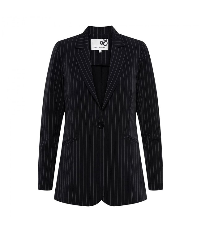 &Co Blazer Phoebe stripe travel BL128-1 black