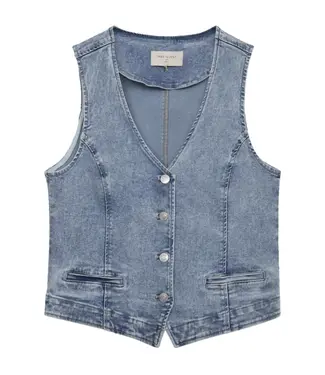 Freequent Waistcoat FQHALSEY 205559 light blue denim