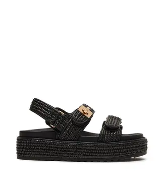 Steve Madden Sandal Bigmona BLK/RAFFIA