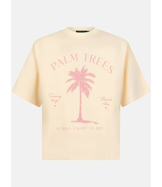 Ydence T-Shirt Palm trees HSS2557 ecru