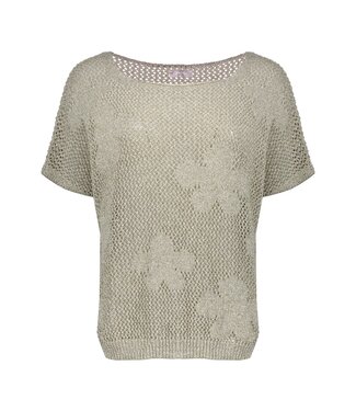 Geisha Pullover short sleeves flowers 54332-70 gold
