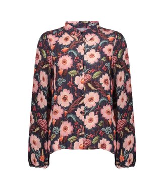 Geisha Blouse 53610-20 blue/pink