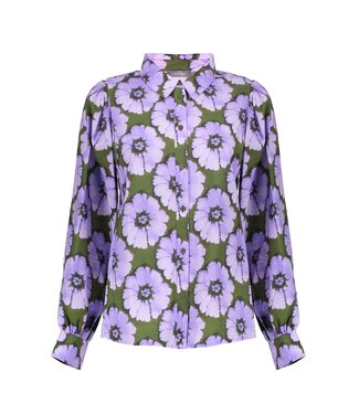Geisha Blouse 53609-20 purple/green