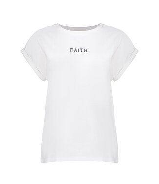 Geisha T-shirt 52607-41 off-white/blue