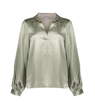 Geisha Satin blouse 53530-14 soft green
