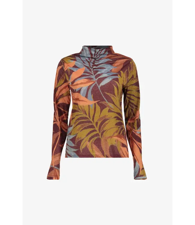 Geisha Top 53670-20 bordeaux/orange/blue