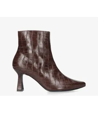 Tango Jude 1-ak dark brown print leather boot - diabola heel