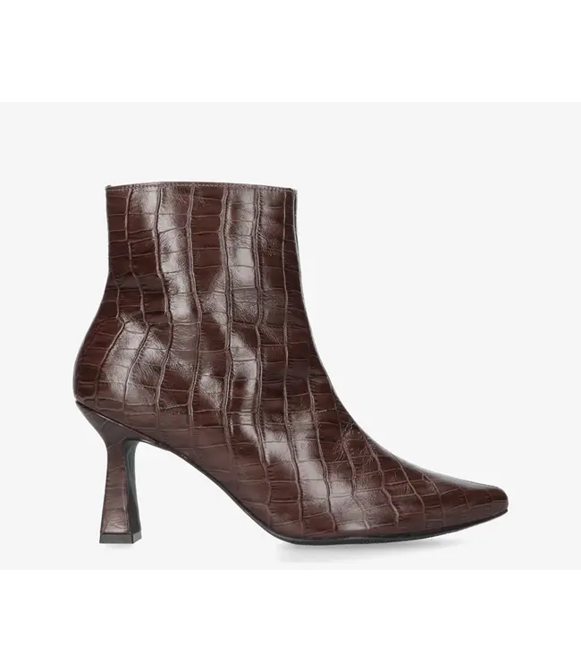 Tango Jude 1-ak dark brown print leather boot - diabola heel