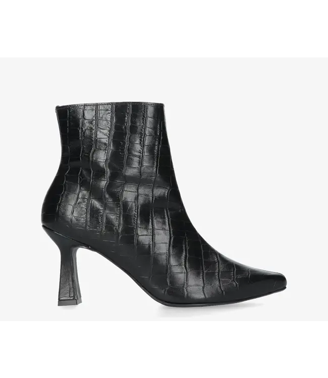 Tango Jude 1-aj black print leather boot - diabola heel