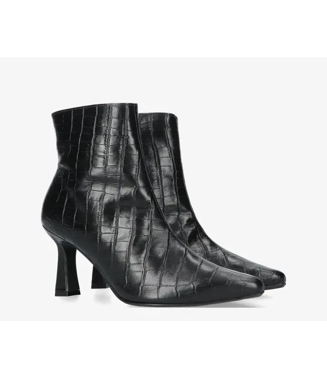 Tango Jude 1-aj black print leather boot - diabola heel