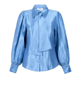 Aaiko Blouse Veronne tie shimm ray 517 2 office blue