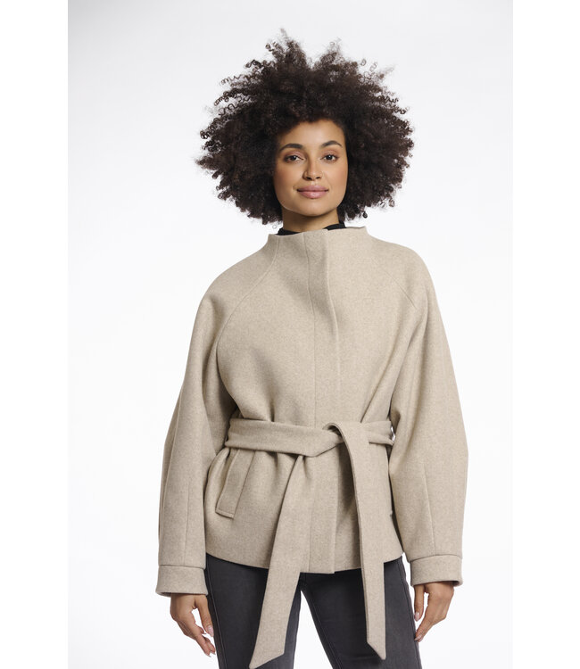 Rino & Pelle Short coat Cornelia birch melange
