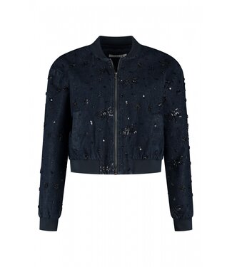 florez Bomber jacket Lola CR0387 black sparkle