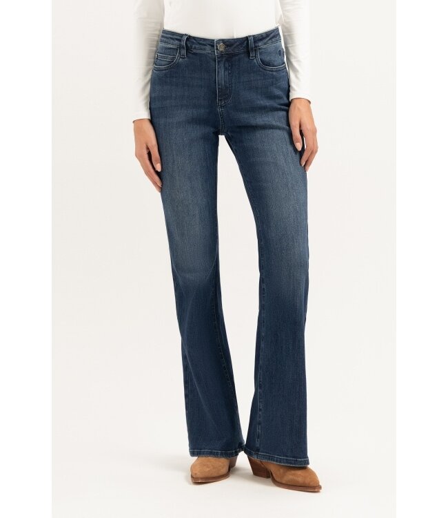 florez Jeans Flared no ruffles CR000 dark blue