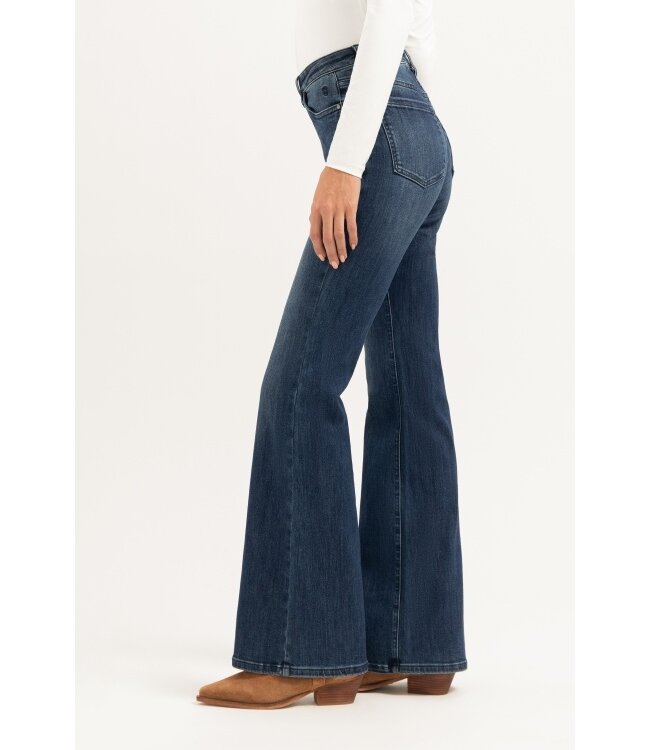 florez Jeans Flared no ruffles CR000 dark blue