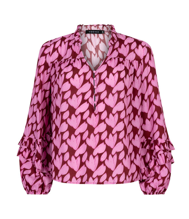 Ydence Blouse Ellie FS2528 pink flower