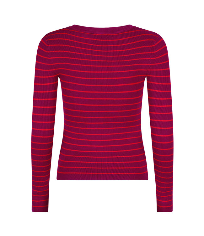 Ydence Knitted top Devina FC2506 fuchsia purple/red