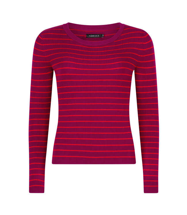 Ydence Knitted top Devina FC2506 fuchsia purple/red