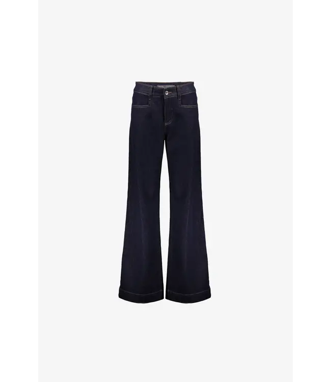 Geisha Jeans flair 51521-10 dark blue denim stonewash