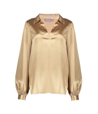 Geisha Blouse satin 53530-14 sand