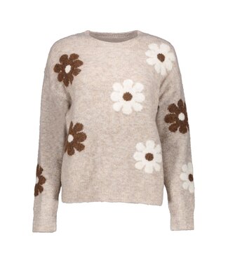 Geisha Pullover flowers 54516-10 sand/brown