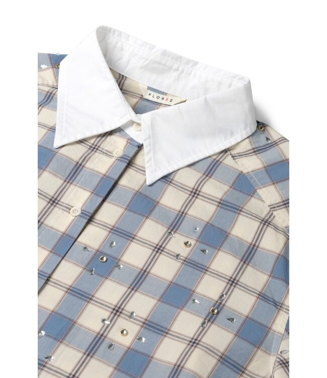 florez Blouse Amelie CR0303 checked blue