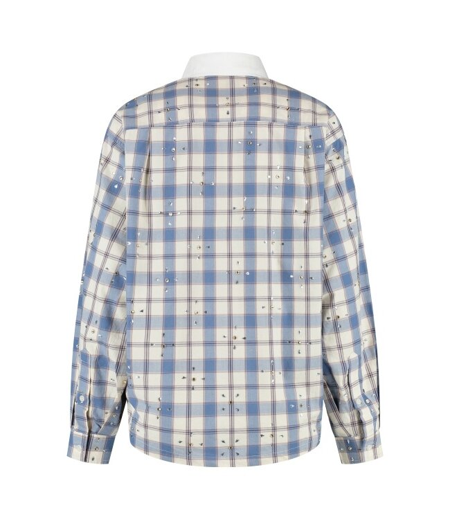 florez Blouse Amelie CR0303 checked blue