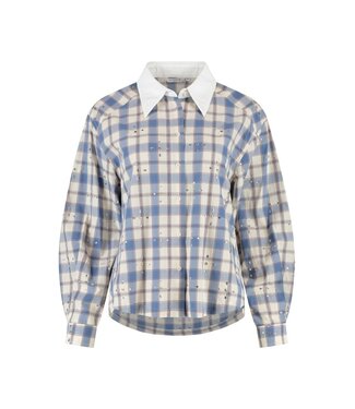 florez Blouse Amelie CR0303 checked blue