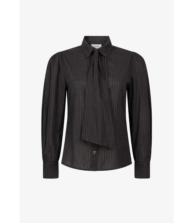 Aaiko Blouse Janesse tie check pes 525 pinecone