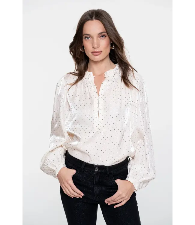 Geisha Blouse shiny dots 53539-14