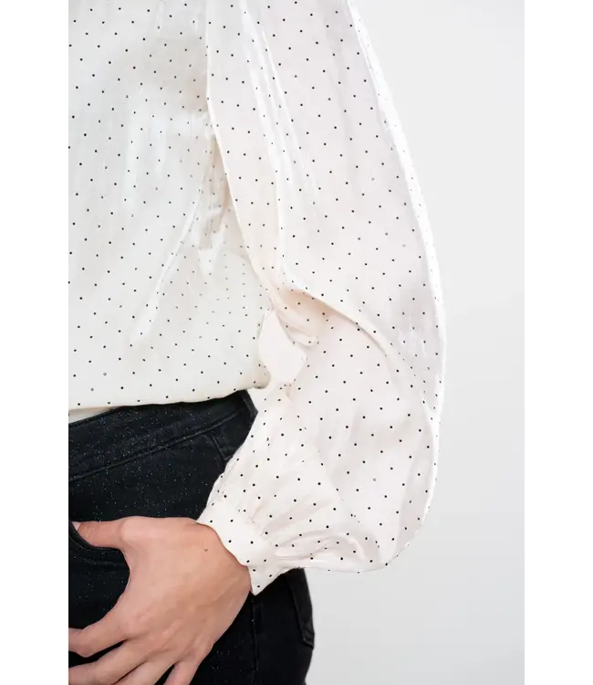 Geisha Blouse shiny dots 53539-14