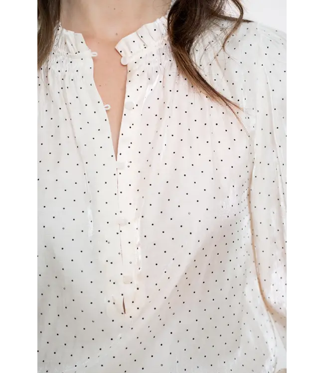 Geisha Blouse shiny dots 53539-14