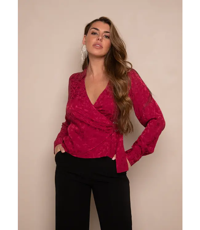 Freebird Blouse Bar beet red