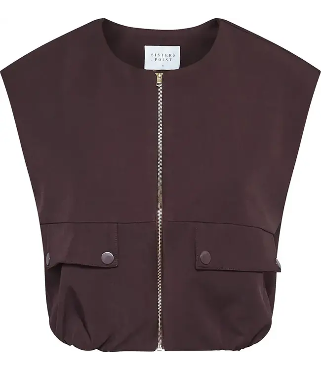 Sisters Point gilet Garwin 19298 dark chocolate