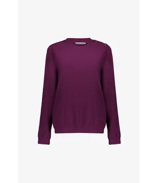 Geisha Sweater comfy with buttons purple 52872-21